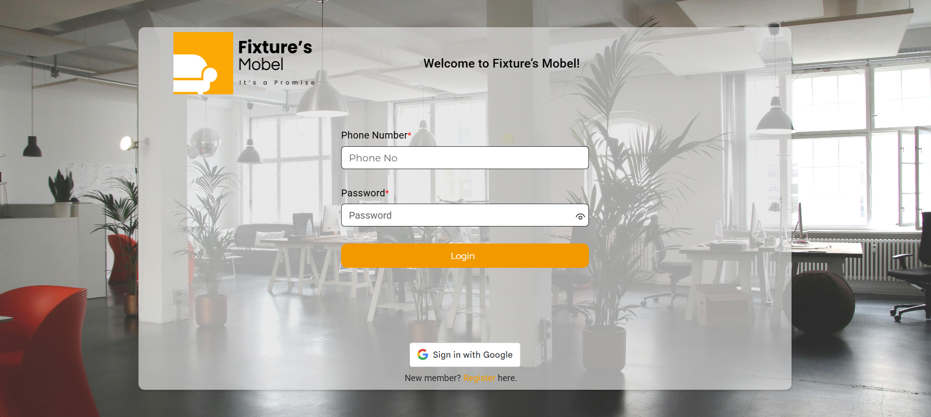 Fixture's Mobel Website